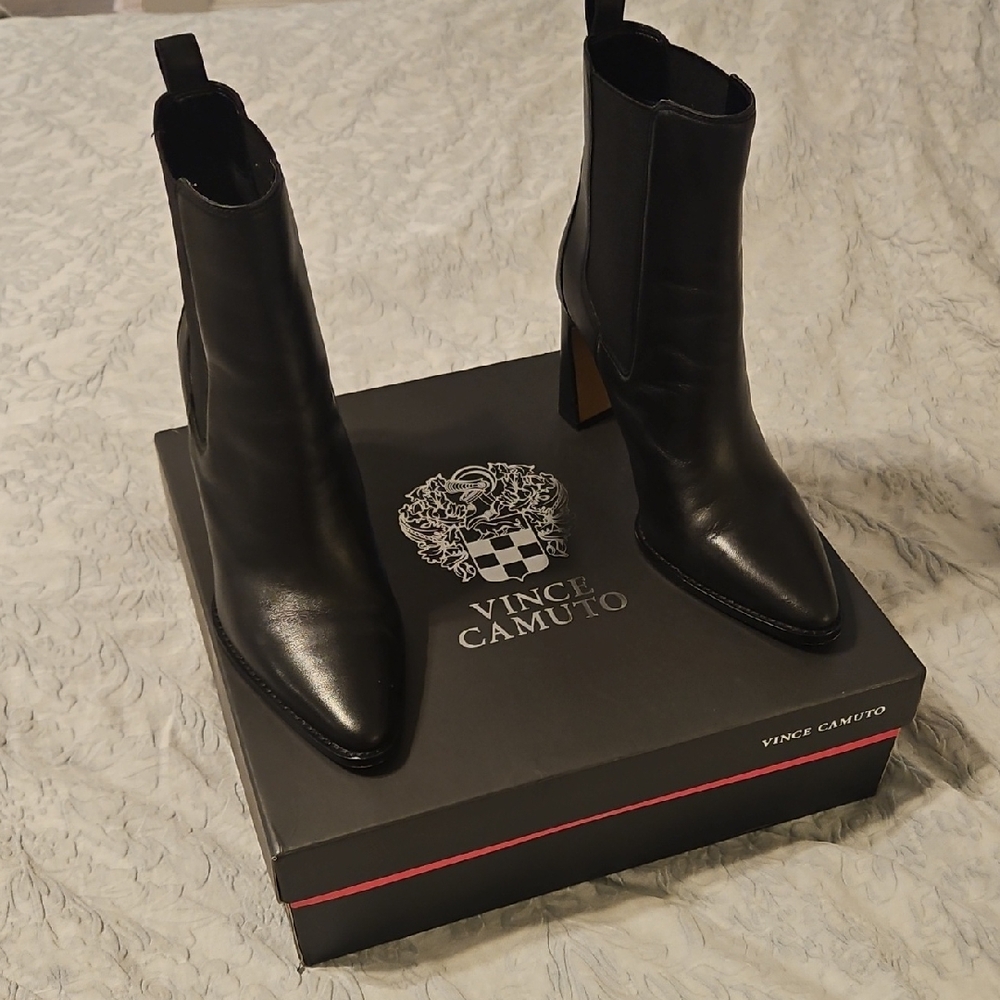 Vince Camuto Sleek Black High Heel Boots